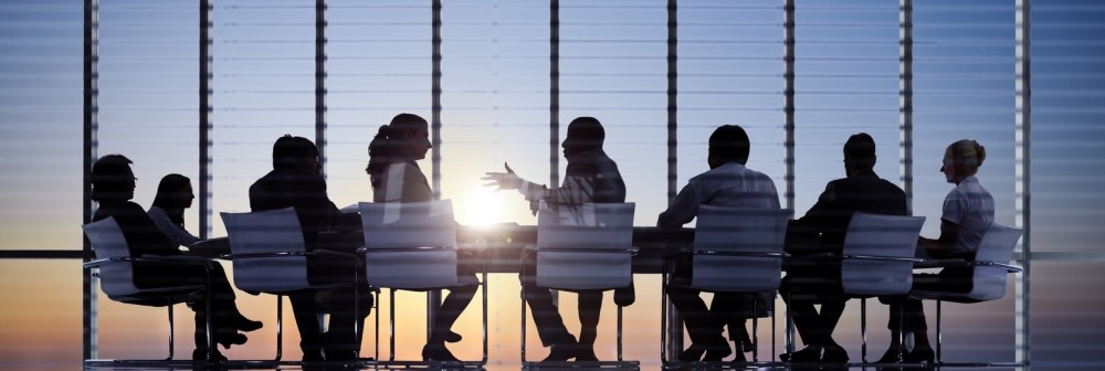 Silhouette of Business Meeting